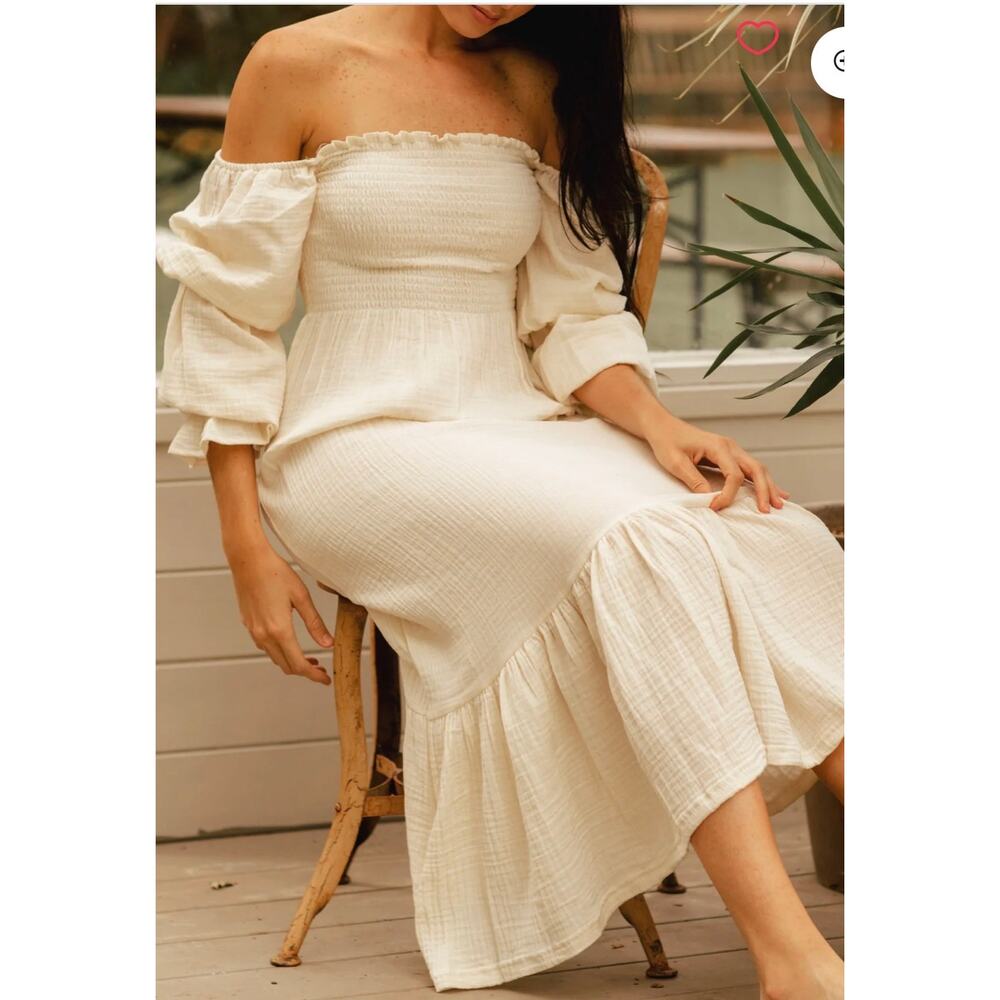 NEW Nothing Fits But Yuki Dress in Eggshell Size Small